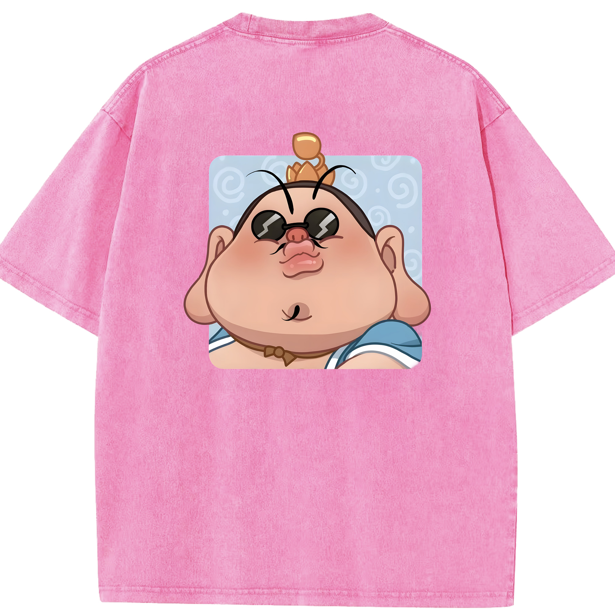 （画像用） Ne Zha 2 ナタ 魔童の大暴れ 綿100% ヴィンテージ風 半袖Tシャツ（背面プリント）